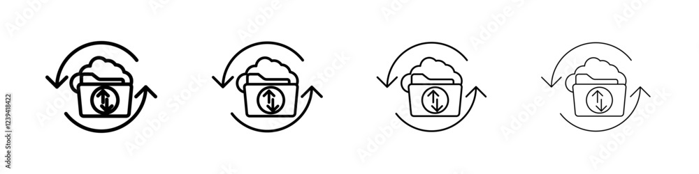 Data Recovery icon linear logo isolated Data Recovery icon linear logo isolated