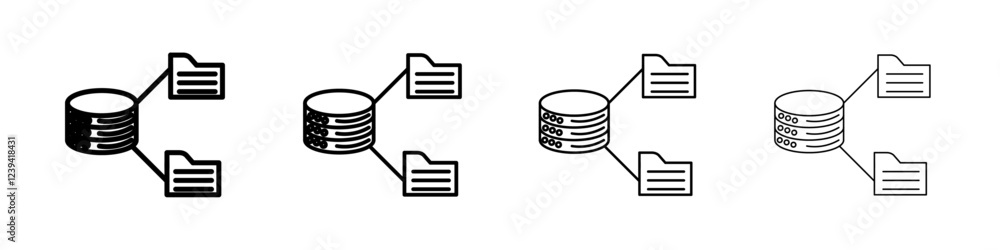 Data storage icon linear logo isolated Data storage icon linear logo isolated