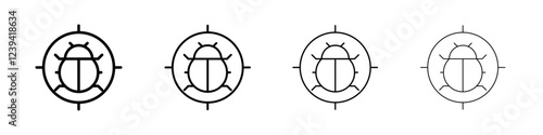 Debug icon linear logo isolated