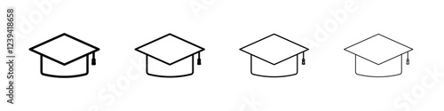 Degree icon linear logo isolated