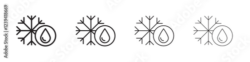 Defrost icon linear logo isolated