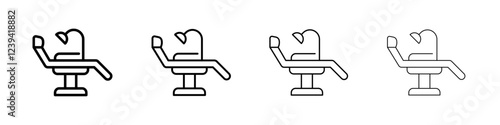 Dentist chair icon linear logo isolated
