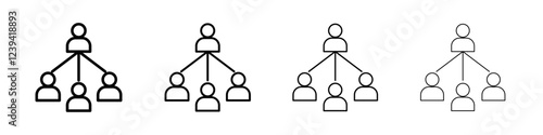 Deparment head icon linear logo isolated