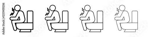 Diarrea icon linear logo isolated