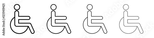Disable icon linear logo isolated
