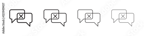 Disagreement icon linear logo isolated