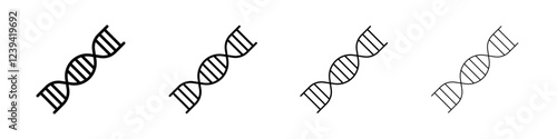 DNA icon linear logo isolated