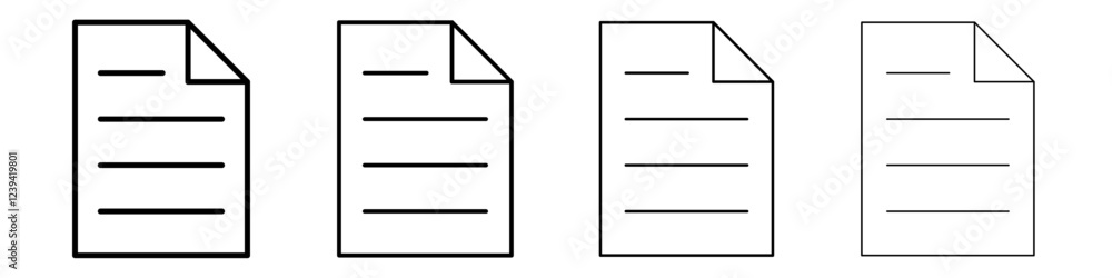 Document icon linear logo isolated Document icon linear logo isolated