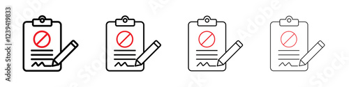 Document petition icon linear logo isolated