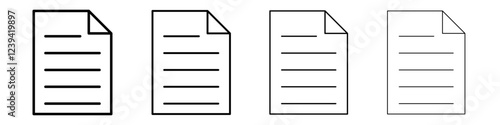 Document icon linear logo isolated