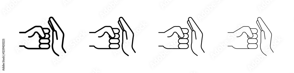 Domestic violence icon linear logo isolated Domestic violence icon linear logo isolated