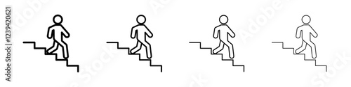 Tableau sur toile Downstairs icon linear logo isolated