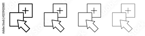 Drag and drop icon linear logo isolated