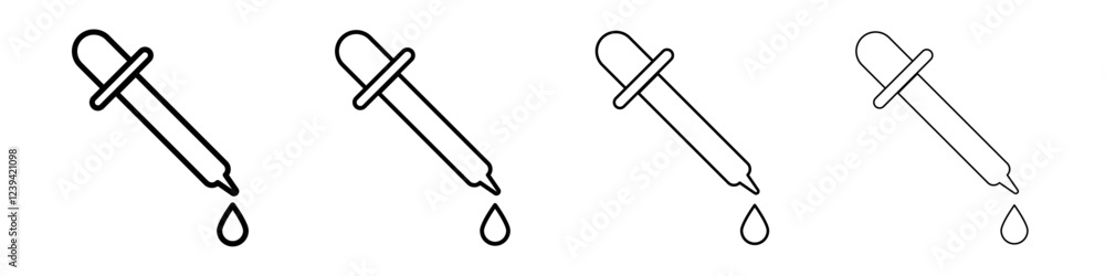 Dropper icon linear logo isolated Dropper icon linear logo isolated