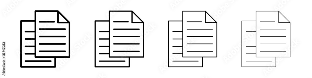 Duplicate icon linear logo isolated Duplicate icon linear logo isolated