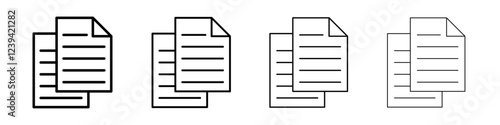 Duplicate icon linear logo isolated