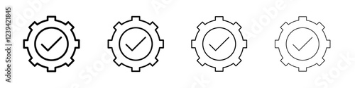 Easy Installation icon linear logo isolated
