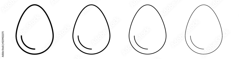 Egg icon linear logo isolated Egg icon linear logo isolated