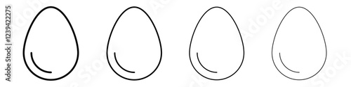 Egg icon linear logo isolated