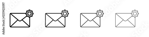 Email settings icon linear logo isolated