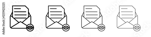 Email View Icon linear logo isolated