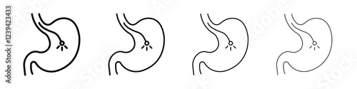 Endoscopy icon linear logo isolated