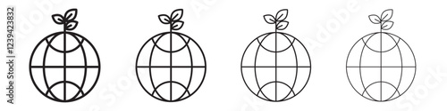 Environment icon linear logo isolated