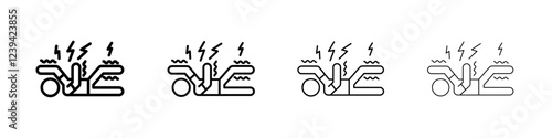 Epilepsy icon linear logo isolated