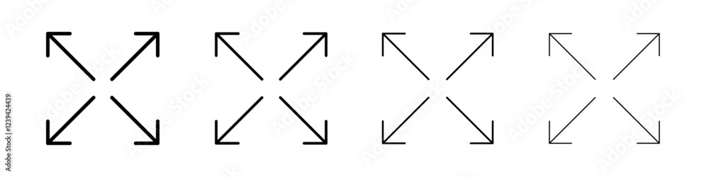 Expand icon linear logo isolated Expand icon linear logo isolated