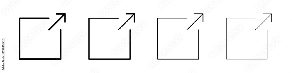External link icon linear logo isolated External link icon linear logo isolated