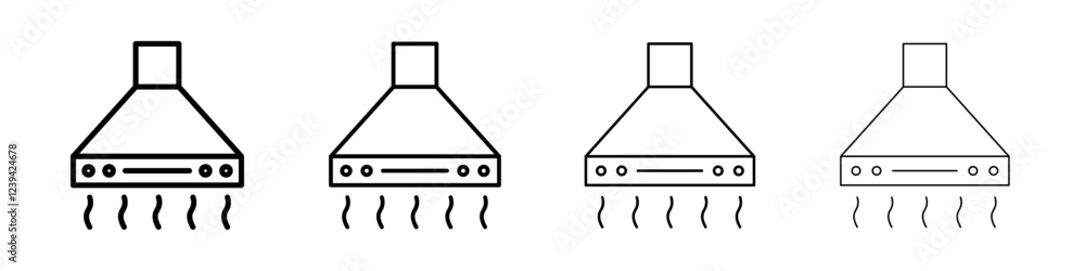 Extractor Hood icon linear logo isolated Extractor Hood icon linear logo isolated