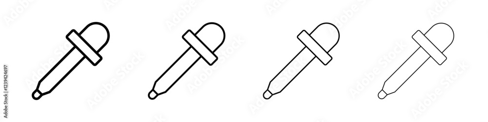 Eye Dropper Icon linear logo isolated Eye Dropper Icon linear logo isolated