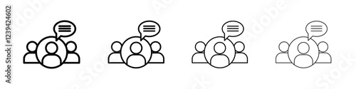 Expert opinion icon linear logo isolated