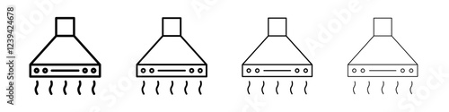 Extractor Hood icon linear logo isolated