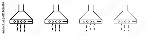 Extractor Hood icon linear logo isolated