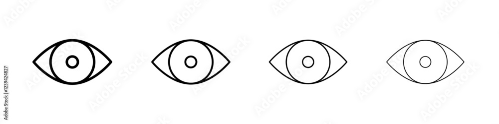 Eye icon linear logo isolated Eye icon linear logo isolated