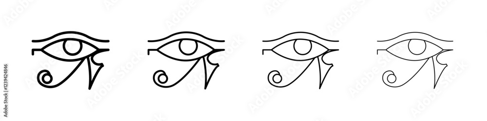 Eye of Horus Egypt Deity icon linear logo isolated Eye of Horus Egypt Deity icon linear logo isolated
