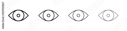 Eye icon linear logo isolated