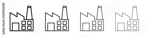 Factory icon linear logo isolated