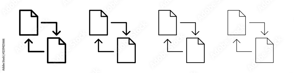 File transfer icon linear logo isolated File transfer icon linear logo isolated