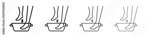 Foot Soak icon linear logo isolated