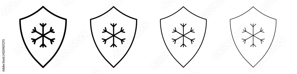 Frost resistant icon linear logo isolated Frost resistant icon linear logo isolated