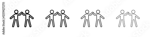 Friends icon linear logo isolated