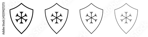 Frost resistant icon linear logo isolated