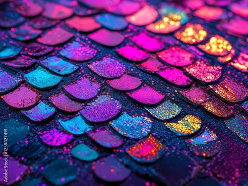 Wallpaper Mural A close-up of the pink sequin fabric sparkling with light; abstract sparkle detail Torontodigital.ca