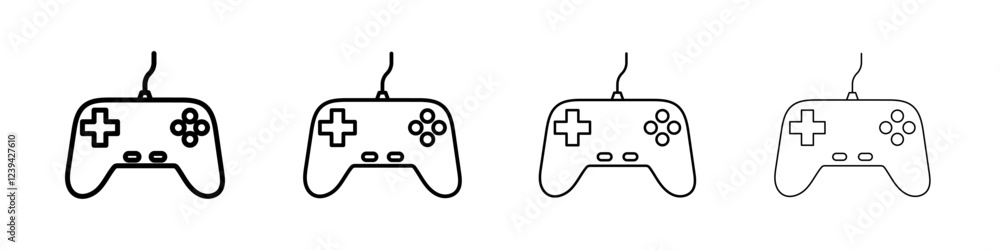 Gamepad icon linear logo isolated Gamepad icon linear logo isolated