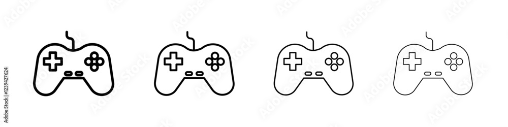 Gamepad icon linear logo isolated Gamepad icon linear logo isolated