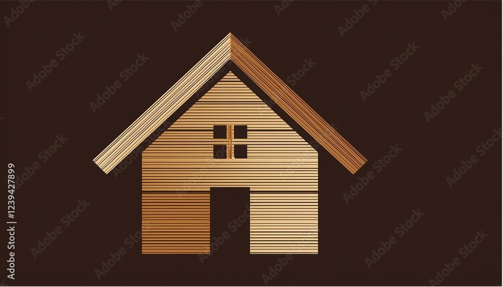 wood house logo illustration template design wood house logo illustration template design