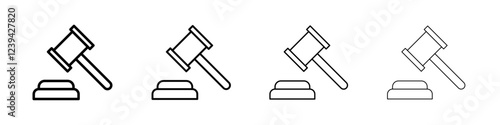 Gavel icon linear logo isolated