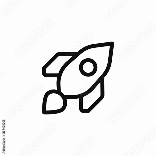 sky fly rocket icon sign vector